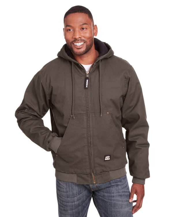 BERNE Men's Highland Washed Cotton Duck Hooded Jacket: Rugged Outerwear Essential - Image 3
