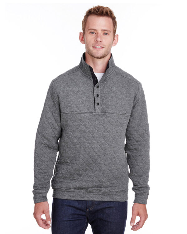 Effortless Warmth: J America Adult Quilted Snap Pullover - Image 2