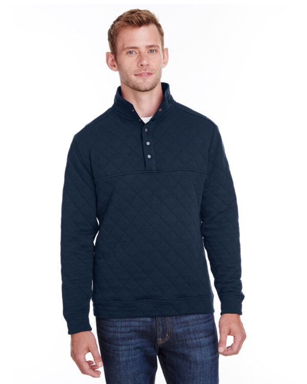 Effortless Warmth: J America Adult Quilted Snap Pullover - Image 3