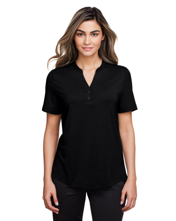 Elevate Your Look with the North End Ladies' Jaq Snap-Up Stretch Performance Polo