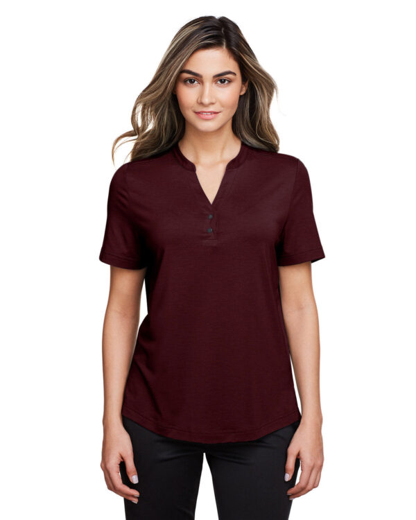 Elevate Your Look with the North End Ladies' Jaq Snap-Up Stretch Performance Polo - Image 2