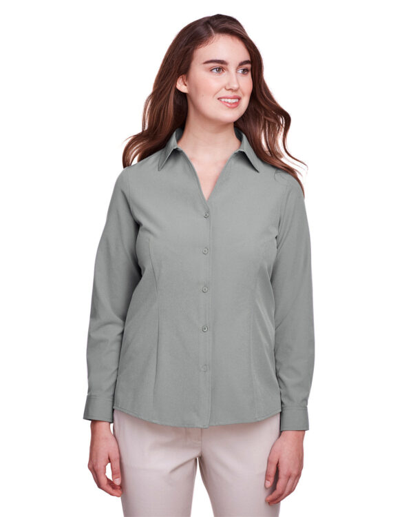 Enduring Elegance: UltraClub Ladies' Bradley Performance Woven Shirt - Image 6