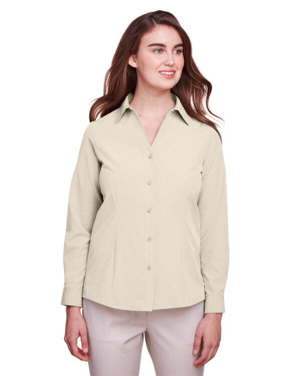 Enduring Elegance: UltraClub Ladies' Bradley Performance Woven Shirt - Image 7