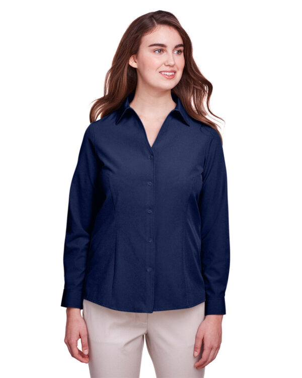 Enduring Elegance: UltraClub Ladies' Bradley Performance Woven Shirt - Image 4
