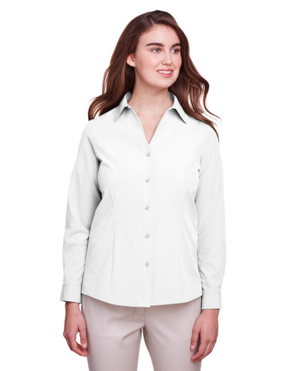 Enduring Elegance: UltraClub Ladies' Bradley Performance Woven Shirt - Image 8
