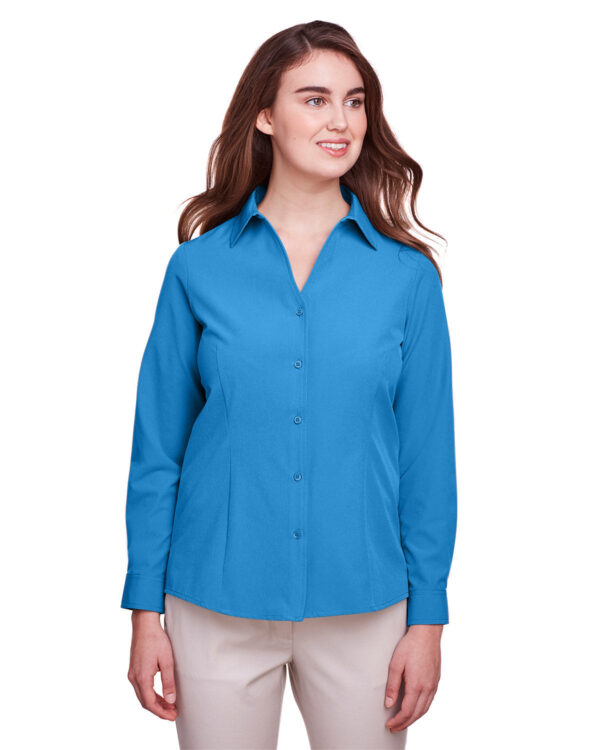 Enduring Elegance: UltraClub Ladies' Bradley Performance Woven Shirt - Image 5