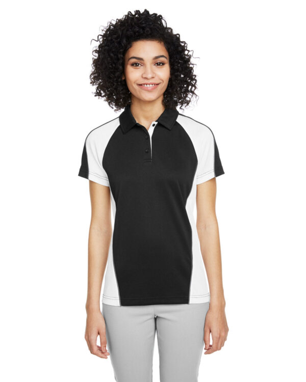 Harriton Ladies' Advantage Colorblock Polo Shirt: Redefine Elegance with Snag Protection Plus IL Technology" - Image 3